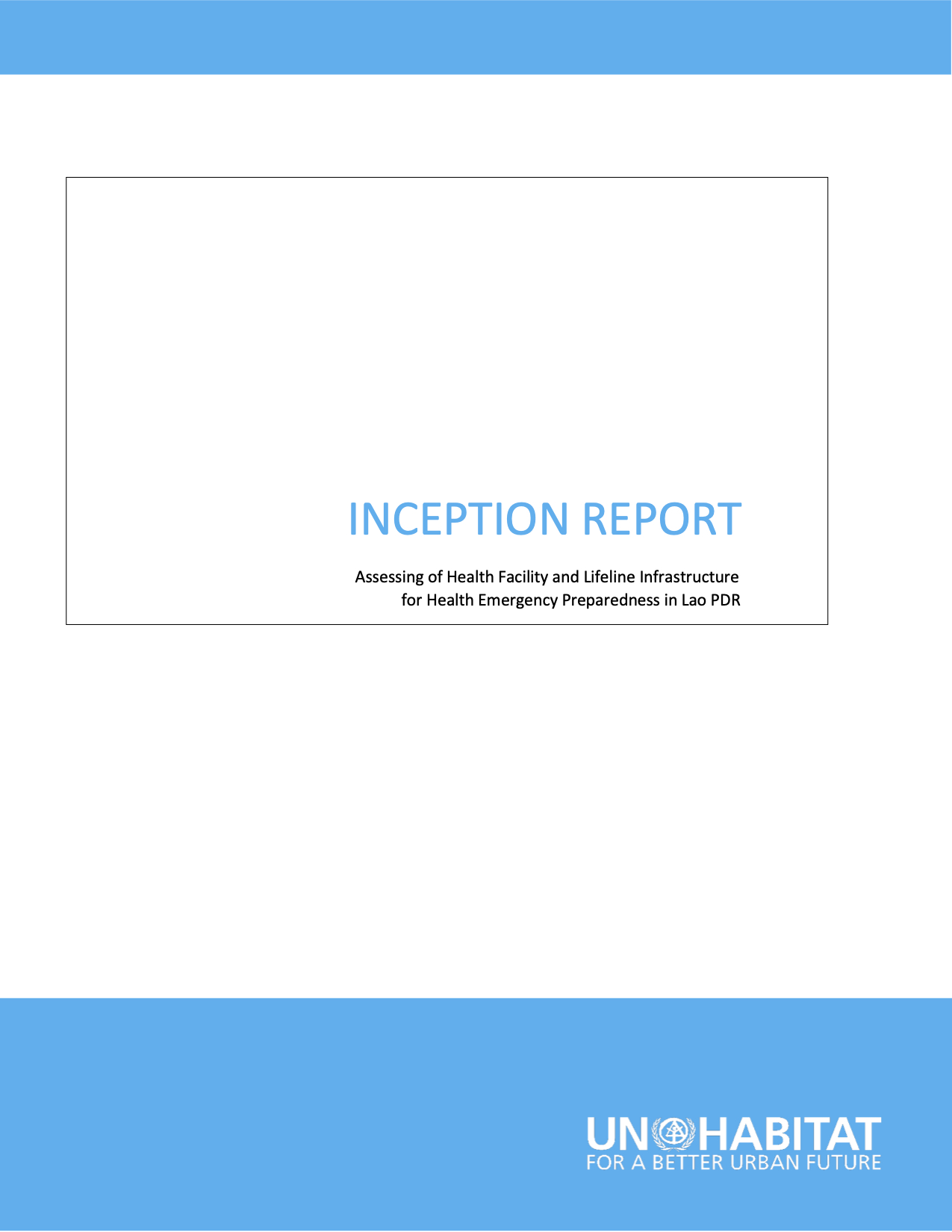 WASH Emergency Inception Report UN Habitat Lao PDR