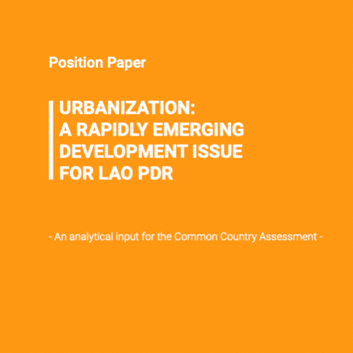 Urbanization: A Rapidly Emerging Development Issue for Lao PDR Cover