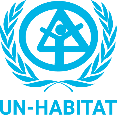 Blue UN-Habitat Logo in English